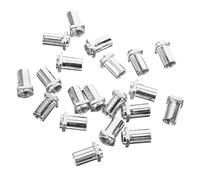 TOYANDONA 20pcs Silver Iron Tom Lug Swivel Nuts M5 5mm Inner Diameter Drum Mounting Hardware Floor Drum Spare Parts for Snare and Jazz Accessories