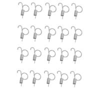 TOYANDONA 20pcs Small Spring Cage Door Hooks for Rabbit and Bird Cages Compact for Home and Professional Use