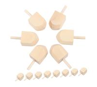 TOYANDONA 20pcs Unfinished Wooden Dreidels for Hanukkah DIY Crafts Natural Blank Wood Spinning Tops Cultural Holiday Decor Party Favors Gift
