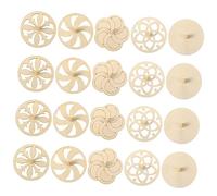 TOYANDONA 20pcs Unfinished Wooden Gyroscopes for DIY Coloring Tops for Creative Play Craft Activities and Skill Development for Parties and Classroom Fun Random Color