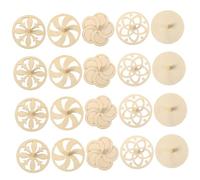 TOYANDONA 20pcs Wood Gyroscope Tops for DIY Coloring Craft Hand Eye Coordination Development Creative Painting Activity Random Color