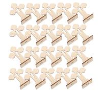 TOYANDONA 20pcs Wooden Cross Craft Kit Unfinished Decorative Crosses with Base for DIY Painting Baptism Centerpiece First Communion Table Display Religious Home Decor