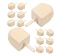 TOYANDONA 20pcs Wooden Dreidels for Hanukkah Unfinished Natural Wood Spinning Tops Sturdy Craft for DIY Painting and Holiday Decor for Party and Family Fun