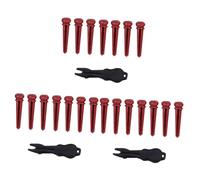 TOYANDONA 21pcs Acoustic Guitar Bridge Colorful Shell Design Black String Puller Wood String for Enhanced Sound Quality and Easy Replacement