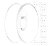 TOYANDONA 24pcs 30mm Double-Sided PVC Suction Cups, Removable Multi-Function Sucker Pads for Car Windshield Sunshade, Window Glass, and Home Storage Hooks