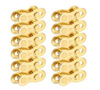 TOYANDONA 24pcs Bike Chain Linking Buckles Steel Repair Links | Smooth Surface, Fine Workmanship, Golden Finish, Replace Old Links, Supports Chain Rotation, Practical Fit