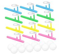 TOYANDONA 24pcs Floating Blow Ball Game Montessori for Indoor Outdoor Party Fun Educational Air Blowing Balance Balls for Family Social Interaction and Color Recognition