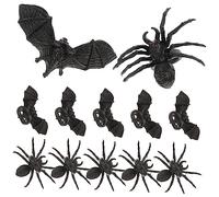 TOYANDONA 24Pcs Halloween and Bat Rings Gothic Jewelry for Haunted House Party Props Costume Accessories for Trick Treating