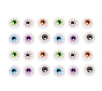 TOYANDONA 24pcs Halloween Eyeballs: 4cm Hollow Plastic Eyeballs Fake Eyes for Scary Party Decorations Diy Craft Accessories