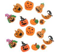 TOYANDONA 24pcs Halloween Resin Pumpkin Charms for DIY Accessories, Decorative Pumpkin-shaped Embellishments in Delicate Style, for Bracelets and Hairbands