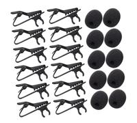 TOYANDONA 24pcs Microphone Accessories Kit Sponge Covers and Microphone Clips for Recording Studio Stage Performance