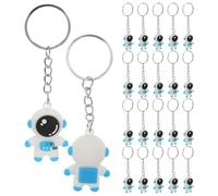 TOYANDONA 24PCS Mini Astronaut Keychains, Spaceman Bag Charm, Cartoon Soft Key Ring Pendants, Backpack Accessories, Goodie Bag Fillers for School Rewards