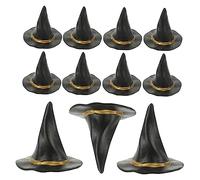 TOYANDONA 24Pcs Miniature Witch Hats for Doll House DIY Accessories for Halloween Mini Hats for Miniature Dollhouse Decorations and Costume Crafting