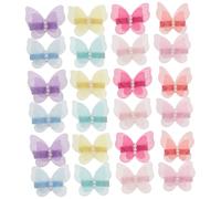 TOYANDONA 24pcs Pet Dog Hair Accessories Butterfly Hair Clips with Fake Pearl Lightweight Comfortable Barrettes for Puppies Cats Grooming Secure Clasp for Female Dogs