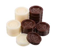 TOYANDONA 24pcs Plastic Checker Chess Pieces Chess Magnetic Stones for Draught Board Games