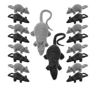 TOYANDONA 24pcs Realistic Fake Mouse Prank Lifelike Mice for Halloween Decorations for Spooky Parties and Scaring Friends Portable and Easy to Hide