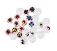 TOYANDONA 24pcs Scary Halloween Eyeballs Realistic Horror Party Ornaments Portable Plastic Bounce Balls for Halloween Decorations for Creepy Ambiance and Fun Games