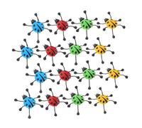 TOYANDONA 24pcs Sticky Ladybug for Stretchable Wall Climbing Insect Playthings Sensory for Halloween Party Favors Travel Friendly Lightweight Sticky Crawlers