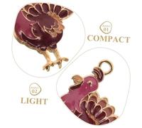 TOYANDONA 24pcs Turkey Pendants for Thanksgiving Crafts Alloy Drop Charms DIY Jewelry Supplies for Necklaces Earrings Bracelets Fall Holiday Decorations for Creative DIY Projects