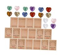 TOYANDONA 24pcs Valentine’S Day Heart-Shaped Acrylic Crystal Cards for, DIY Exchange Blessing Cards for School Parties and Valentine’S Party Favors