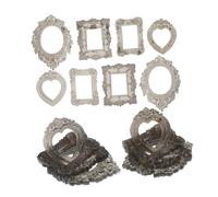 TOYANDONA 24pcs Vintage Mini Picture Frames Small Baroque Dollhouse Accessories for DIY Crafts Wedding Christmas Holiday Decor Victorian Style