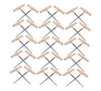 TOYANDONA 24pcs Violin Peg Hole 1:30 Taper Iron Tool with Wooden Handle for 3/4-4/4 Viola Peg Holes Prevents Damage Comfortable Grip for Luthiers and DIY Repairs