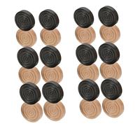 TOYANDONA 24pcs Wooden Chess and Backgammon Pieces Set for Board Games Beautifully Crafted round Threaded Game Pieces Easy to Move and Versatile