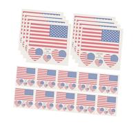 TOYANDONA 25pcs American Flag Tattoos Decals Removable Plastic Stickers for Face and Mobile Phones, Assorted Colours Temporary Body Art for Party Decoration