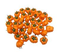 TOYANDONA 25pcs Artificial Mini Pumpkins Foam Orange Decorative Figurines