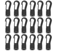 TOYANDONA 25pcs Black Elastic Rope Cord Hooks with Pp Material, Compact and Practical Design, Suitable for 6.5mm to 8mm Bungee Cords, for Camping and Outdoor Use