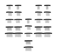 TOYANDONA 25pcs Metal Wig Clips Black Hair Grip Practical Wig Accessories Easy to Use