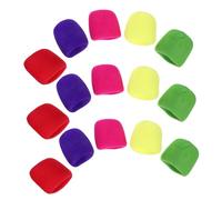 TOYANDONA 25pcs Microphone Sock Colorful Foam Mic Cover Microphone Windproof Hairball Windscreen for Handheld Mic Protective Cover Sleeve Wind