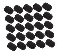 TOYANDONA 25pcs Microphone Sponge Cover Black Mic Protective Cover Windproof Sponge for Clip Mic for Vocal Dampener Use