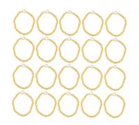 TOYANDONA 25pcs Mini Gold Chains Necklaces Decorative Doll Neck Chains for Dress Game Accessories Comfortable Touch Color Creative Design for Doll Decoration and Interaction