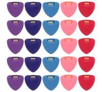 TOYANDONA 25pcs Mini Guitar Pick Holder Case Portable Triangular Plectrum Organizer for Bass Ukulele Banjo Picks with Plastic Secure Grip and Colorful Variety in Colors