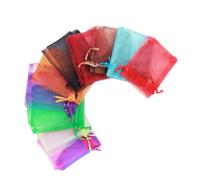 TOYANDONA 25pcs Organza Drawstring Bags for Makeup and Cosmetics, Wear-Resistant Pouch with Secure Closure, for Wrapping and Storage Random Color