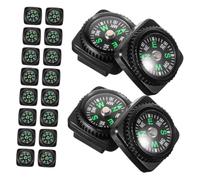 TOYANDONA 25pcs Portable Wrist Compass with Watch Strap Lightweight Micro Navigation Device for Hiking Camping Outdoor Adventures Fast Mounting Clear Dial Accurate Direction Guidance