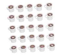 TOYANDONA 25pcs Resin Mini Coffee Cup Charms for DIY Jewelry Making Tiny Mugs for Dollhouse Accessories Micro Landscape Decorations Versatile Artisan Crafted Coffee Ornaments
