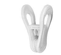 TOYANDONA 25pcs Windproof Plastic Clothes Clips for Drying Quilts and Towels, Large White Clothespins 7x2.5cm for Clothesline Laundry Outdoor Use