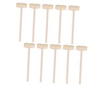 TOYANDONA 25Pcs Wooden Hammer Set for Boys and Natural Wood Mallets for Seafood Cracking Lobster Crab Oyster Shells Walnut Cracking and DIY Painting Fun