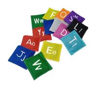 TOYANDONA 26Pcs Alphabet Bean Bags Educational Toss Game for English Letter Learning to Enhance Hand-eye Coordination and Spelling Skills and Safe for Active Play Random Color