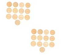 TOYANDONA 26pcs Wooden Monthly Cards Cute Discs for Tracking Newborn Growth Photo Props for First Year Smooth Finish Memorable Keepsake