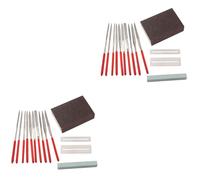TOYANDONA 28pcs Guitar and Bass Repair Tool Kit Grinding Stone Fret Files and Nut File Set Essential Maintenance Tools for Guitarists and Ukulele Players