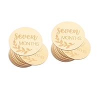 TOYANDONA 28pcs Monthly Cards Growth Discs for Newborn Photography Odorless Smooth Design for Memory Keepsakes for Every Month Marker