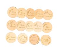 TOYANDONA 28pcs Wooden Marker Discs Monthly Growth Cards for Newborns Adorable Photo Props Material for Capturing First Year