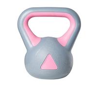 TOYANDONA 2Kg Women’S Fixed Rubberized Kettlebell for Fitness Training, Gray Pink Kettle Bell for Home Gym Exercise and Strength Workouts
