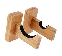 TOYANDONA 2Pair Bamboo Baseball Bat Holder Wall Mount Rack Felt Lined Display Case for Horizontal Storage Durable Stylish Baseball Bat Bracket for Home Decoration
