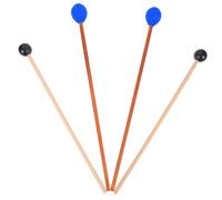 TOYANDONA 2pairs Marimba Mallets Handles Percussion Sticks for Xylophone and Glockenspiel for Music Education and Boys and Girls Play