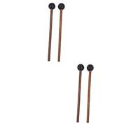 TOYANDONA 2pairs Silent Drum Sticks Tongue Drum Mallets Percussion Sticks Comfortable Handle