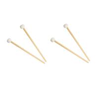 TOYANDONA 2pairs Timpani Mallets Sticks Felt Head Drum Stick Percussion Mallets Wood Handle for Professionals Students